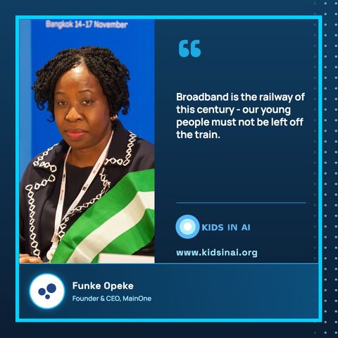 Quote card: Funke Opeke